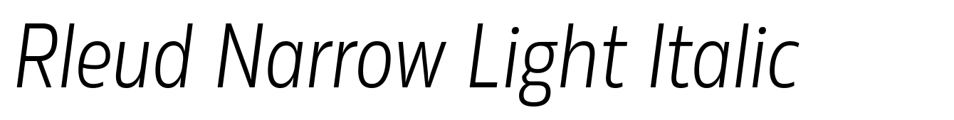 Rleud Narrow Light Italic